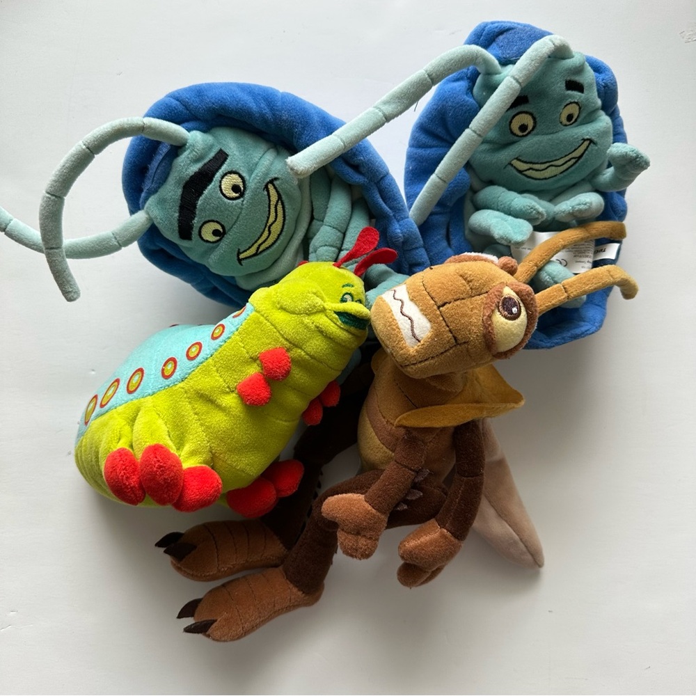 Adorable Disney Bug’s Life Bundle with Plush Tuck, Roll, Heimlich, & Hopper!